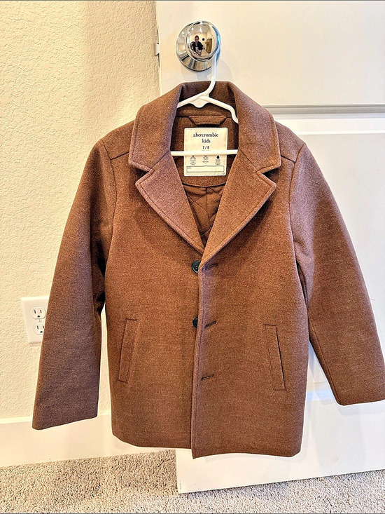 abercrombie kids Other - Abercrombie Kids boys 7/8 Brown Pea Coat Like New
